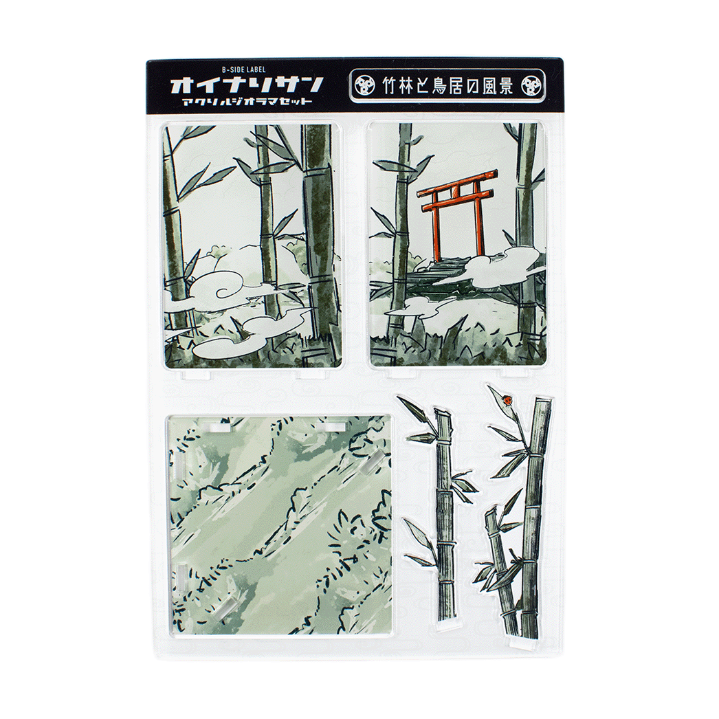 竹林と鳥居/アクリルジオラマスタンド