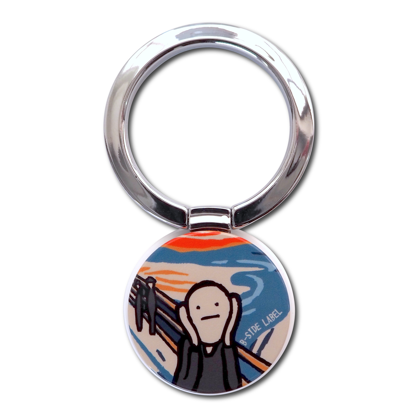 B-SIDE LABEL × iFace Finger Ring Holder フラットタイプ / まがお名画叫び /フラットリング