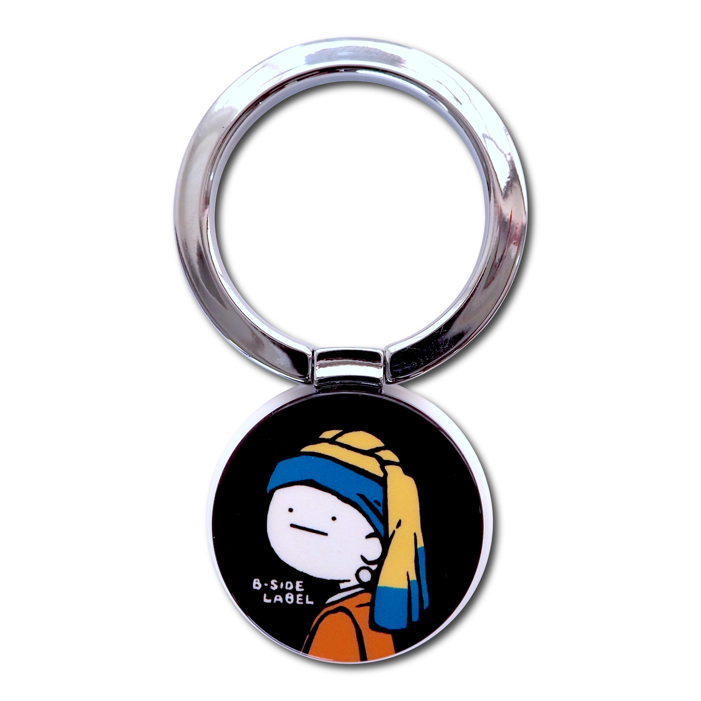 B-SIDE LABEL × iFace Finger Ring Holder フラットタイプ / まがお名画 真珠の耳飾り /フラットリング