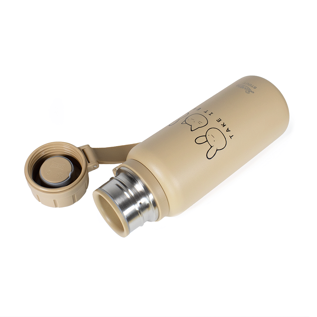 真顔うさぎねこ(ベージュ)/スタウト2