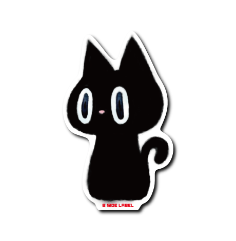 黒猫斜め向き