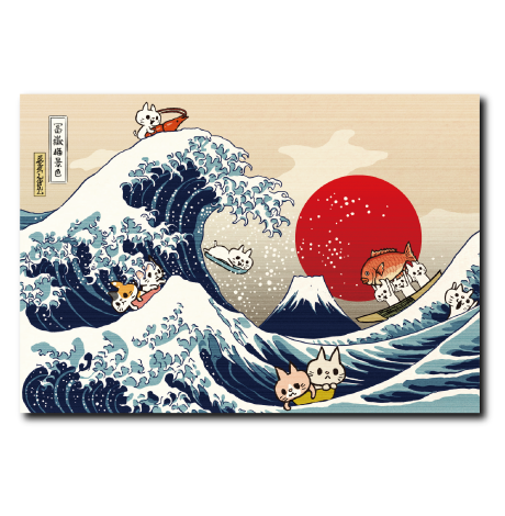 (名画)ネコ冨獄三十六景