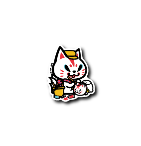 (ネコ企画)おいなり塗装作業/蓄光ステッカー