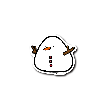 (冬企画)雪だるまおにぎり/蓄光ステッカー