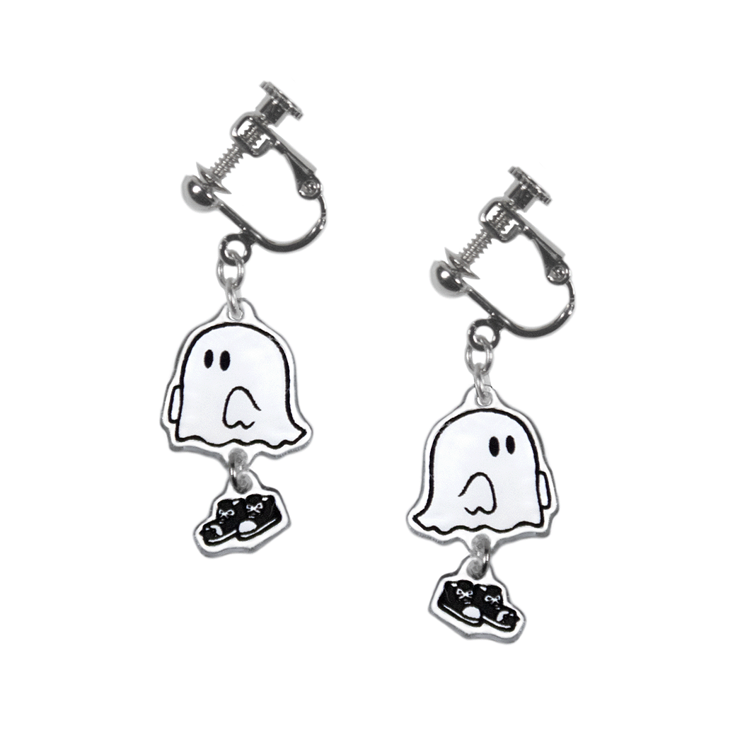 丸目シューズおばけ/イヤリング2個セット