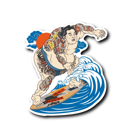 ボード刺青力士(サーフィン)