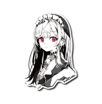 モノクロ赤目女子
