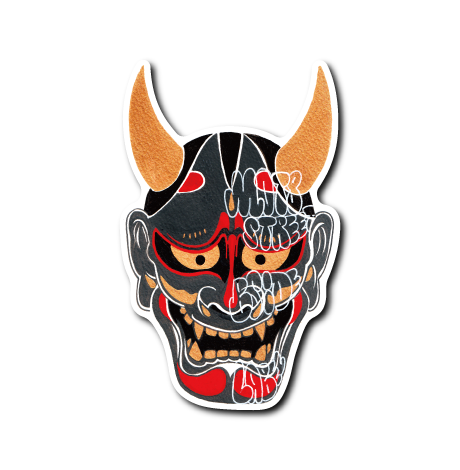 般若お面(白文字)