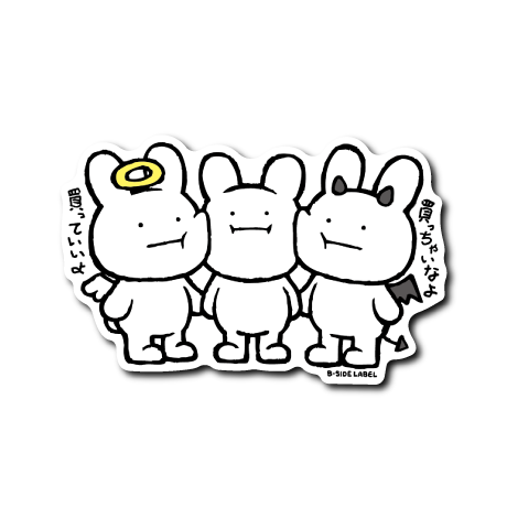 真顔天使と悪魔(うさぎ)