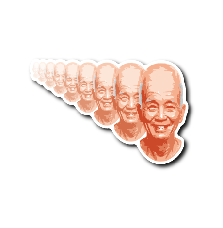 笑顔のおじいちゃん(9人)