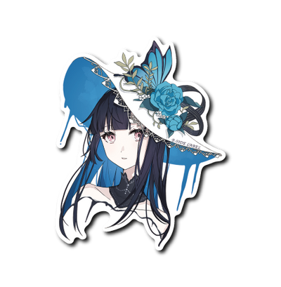 青の帽子ガール