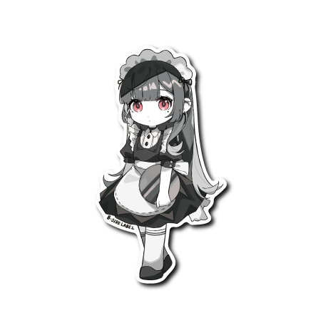 ミニキャラ白黒メイド