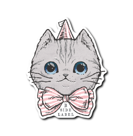 おめかしねこ(灰猫)