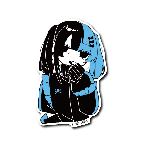 真っ黒地雷系女子(青)