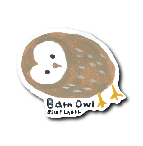 ゆる〜いフクロウ(白フチ)