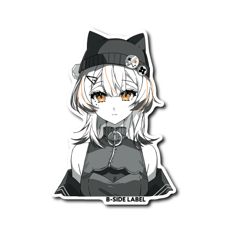 モノクロ猫耳ニット帽
