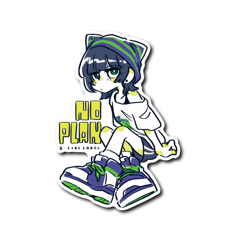 猫耳ニット帽NO PLAN(黄文字)