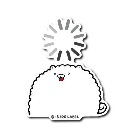 ローディングポメラニアン(白)