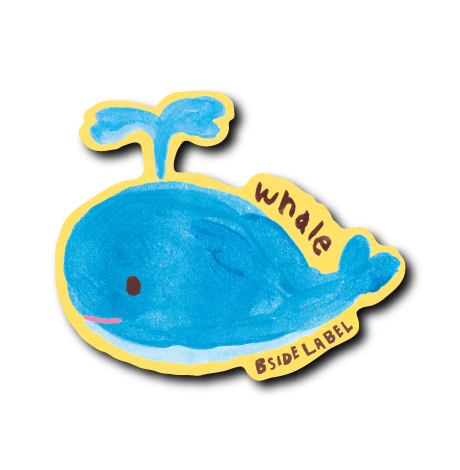 ゆる〜いクジラ(黄フチ)