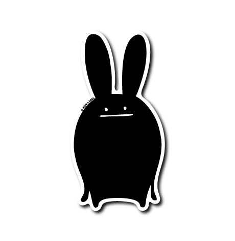 真っ黒真顔(うさぎ)