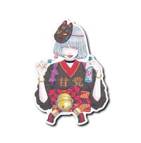 甘党女子(黒狐面)
