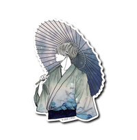 番傘和服少年(銀髪)