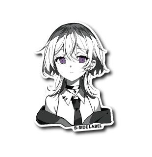 モノクロ紫目女子