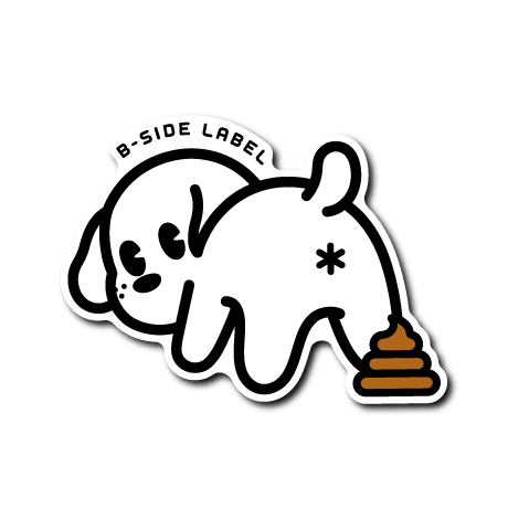 (シンプルアニマル)犬振り向き(うんこ)