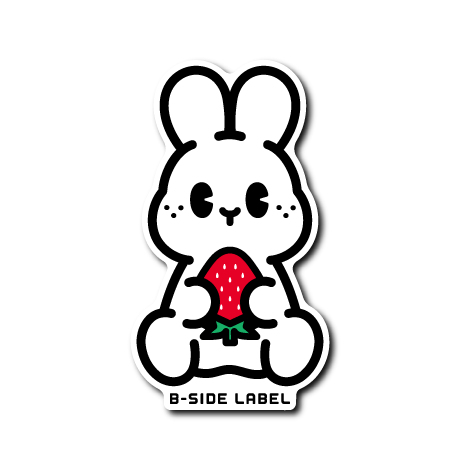 (シンプルアニマル)兎正面(苺)