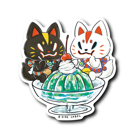 (盛夏)手描きおいなり黒糖ゼリー