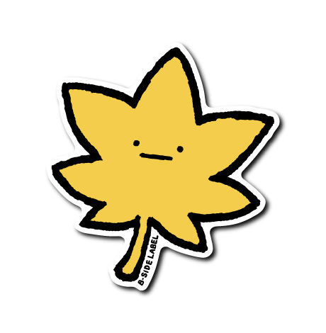 (秋の草花)真顔紅葉葉っぱ(黄)