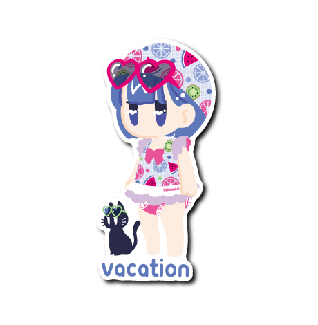 (夏企画)デフォトロピカル水着ガール(パープル)