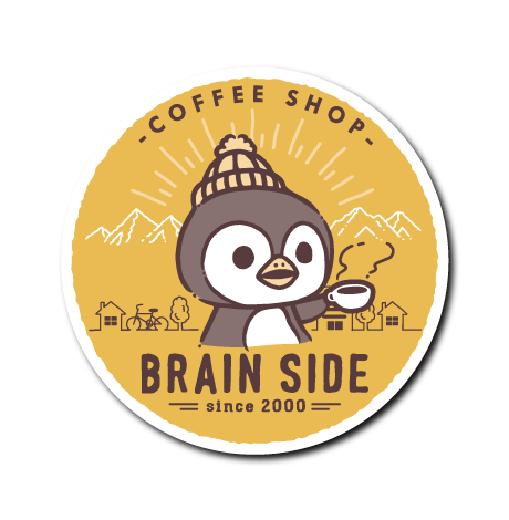 (コーヒー)暴言コーヒーロゴ(オレンジ)