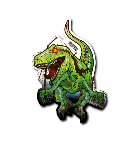 (恐竜)ヴェロキラプトル(黄緑)