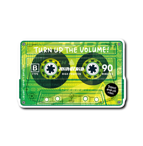 (平成レトロデジタル)カセット(黄緑)