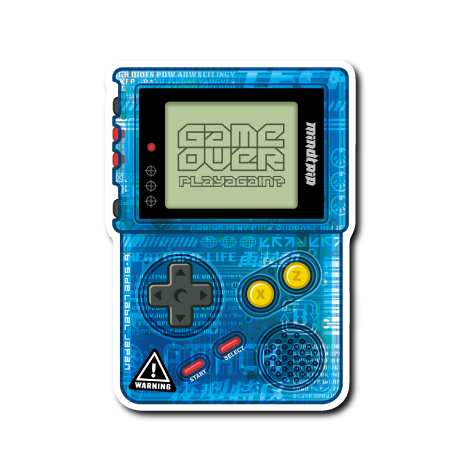 (平成レトロデジタル)携帯ゲーム機(青)