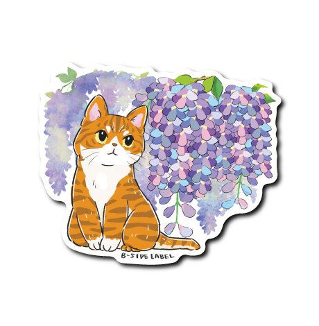 (にゃんポ〜ズ4)猫5月藤(茶トラ白)