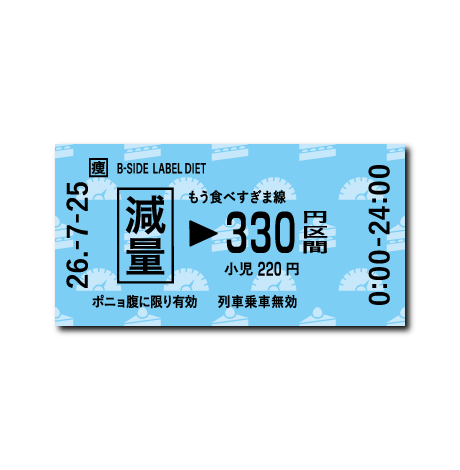 (ダイエット)減量切符(水色)