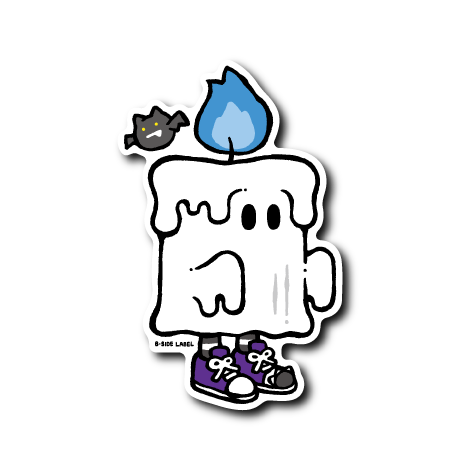 (HW企画)丸目蝋燭お化けと真顔BAT(青)