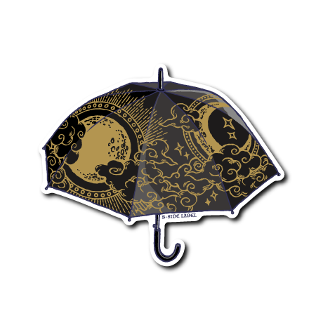 (晴雨企画/夜)月模様の傘