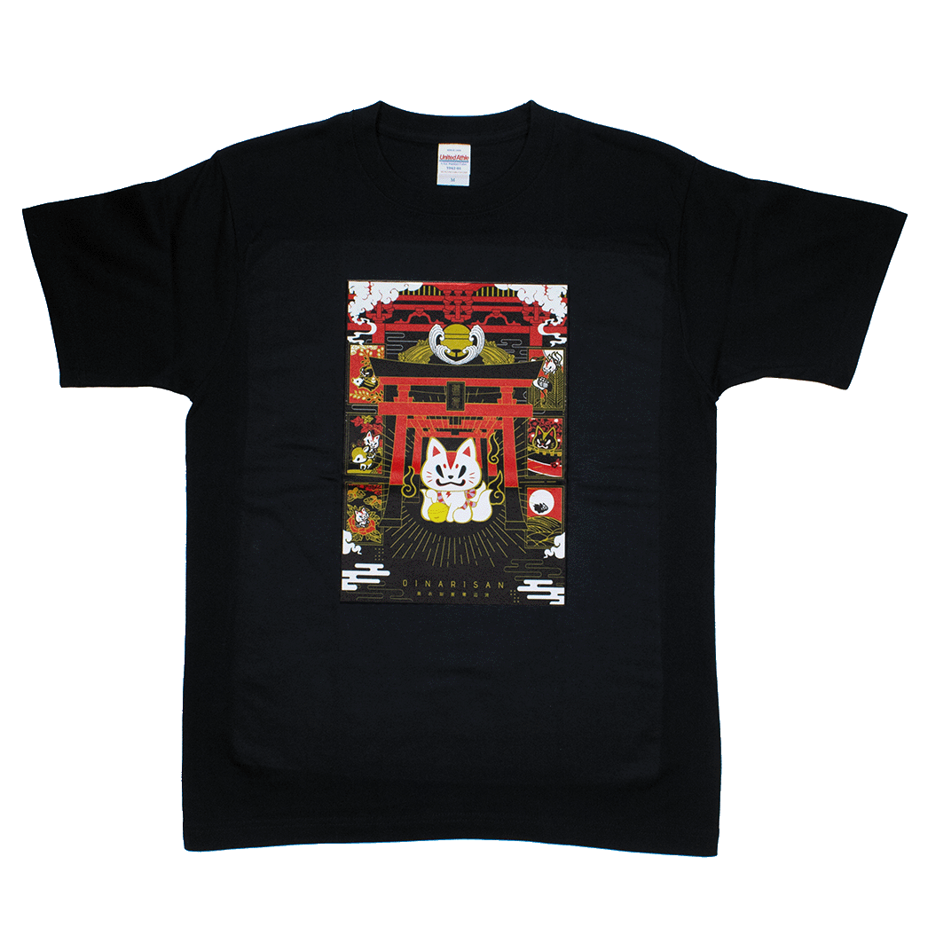 おいなり鳥居(黒)/Tシャツ