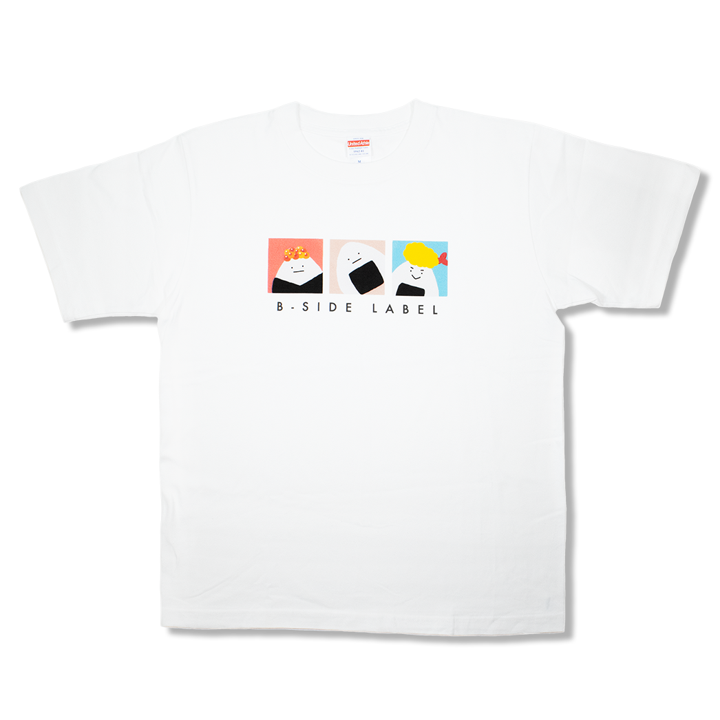 3カラーおにぎり(白)/Tシャツ