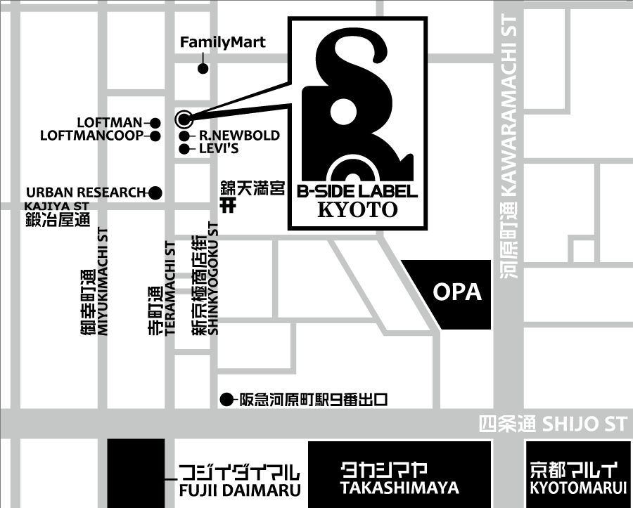 京都店 周辺マップ