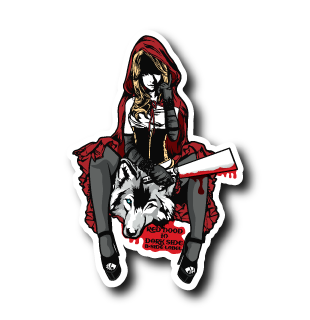 ダーク赤ずきん(白フチ)