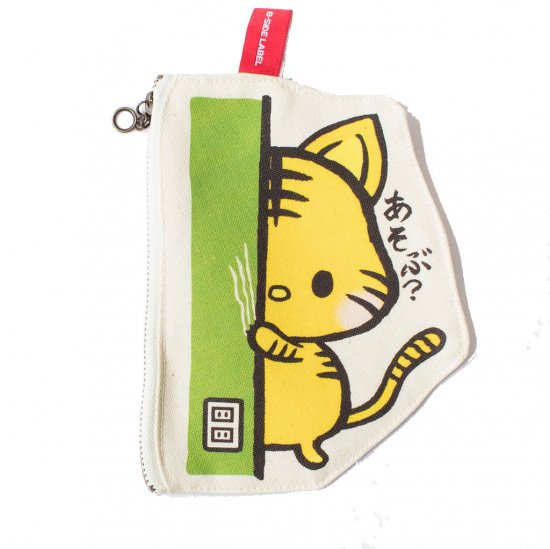 あそぶネコ/ファスナーポーチ