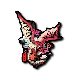 (CAPCOM)リオレウス浮世絵