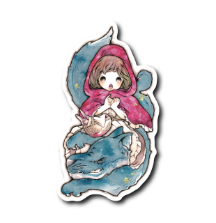 赤頭巾と狼(目開き)