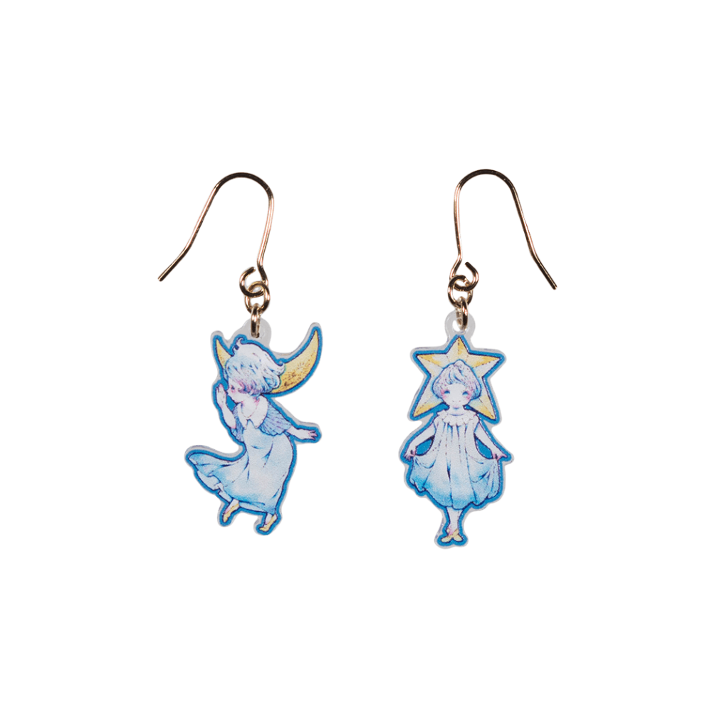 月くん星くん/ピアス2個セット