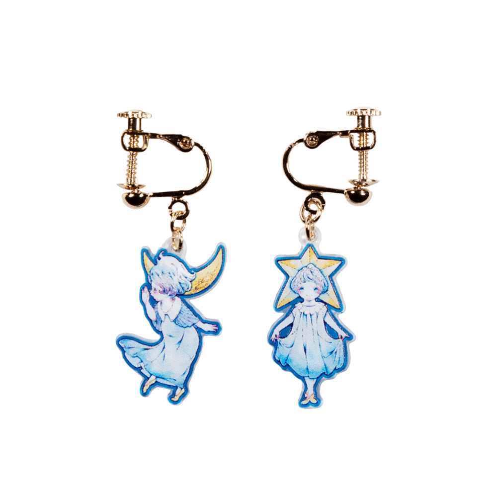 月くん星くん/イヤリング2個セット
