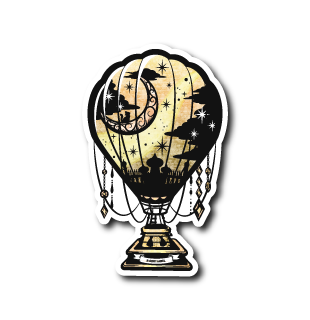 月の気球(黄色)